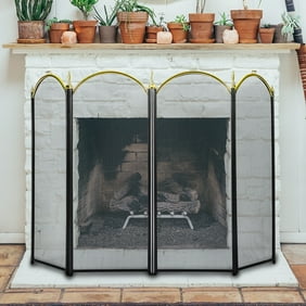 Uniflame 4 Panel Mini Fireplace Screen Walmart Com