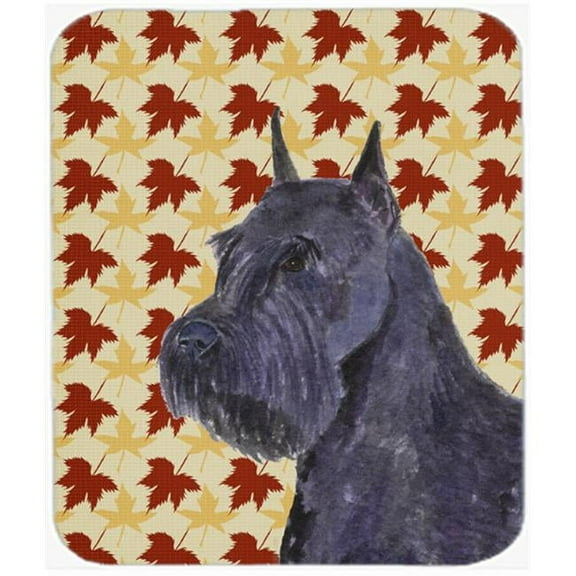 Carolines Treasures  Schnauzer Giant Fall Leaves Portrait Mouse Pad