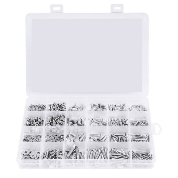 880Pcs 304 Stainless Steel Countersunk Head Hexagon Combination Bolt M2 M4 M5 Hexagon Nut Washer Screw Combined Kit