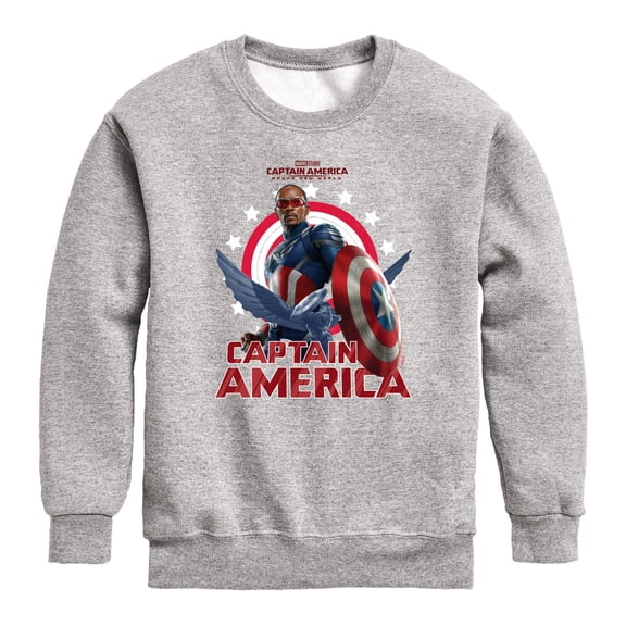 Captain America - Sam Wilson - Youth Boys Crew Fleece Sweatshirt