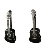 6/6 Strings Acoustic Double Neck, Double Sided Busuyi Guitar 2021 PT Black