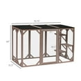 thumbnail image 3 of Outdoor Cat House Catio Wooden Feral Cat Shelter 71" Large Door Weatherproof, 3 of 8