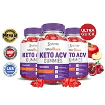 (3 Pack) Ultra Quick Keto ACV Gummies 1000MG Dietary Supplement 180 Gummys