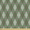 thumbnail image 2 of Ambesonne Argyle Fabric by the Yard Upholstery, Lozenges in Earth Colors, 1 Yard, Pale Sepia Taupe Dimgray, 2 of 5