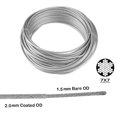 thumbnail image 2 of 30M Stainless Steel Rope Hanging Kit/Wire Rope 2mm PVC Coated Stainless Steel Rope, Garden Rope Steel Rope with M5 Tensioner Cable Hook and Eye, 2 of 5