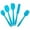Blue BU, variant on Spatula Set 5 Piece Silicone Stainless Steel Core Heat Resistant 600掳F Non Stick BPA Free Dishwasher Safe Multipurpose for Cooking Baking Mixing Icing Kitchen Utensils