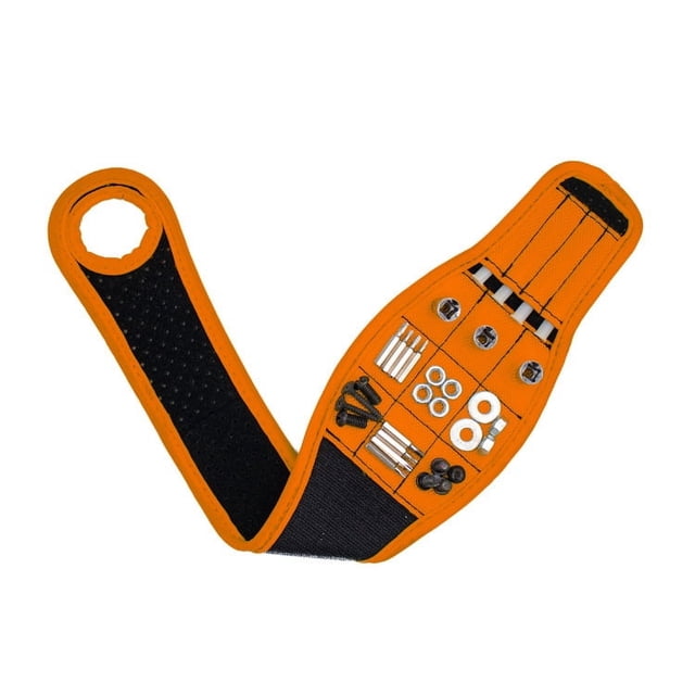 Magnetic Wristband with Strong Magnets Holds Nails 9 Magnetic Tools Magnetic Wrist Strap Adjustable ,Easy to Operate