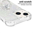 thumbnail image 4 of CCSmaller Glitter Clear Sparkly Bling Case for Apple iPhone 15 , Flowing Liquid Quicksand Cover with Diamond Ring Holder Case for iPhone 15 LSZ Colorful, 4 of 8