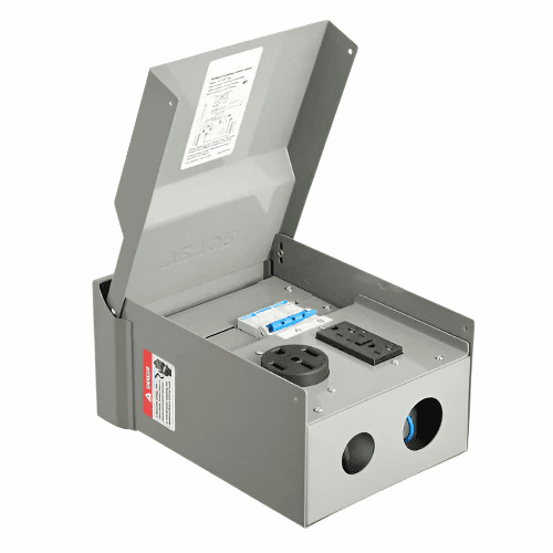 20/50Amp Temporary Power Outlet Box RV Electrical Panel NEMA & GFCI