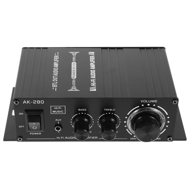 Amplificador portátil para coche, para casa y motocicleta, compacto, control de audio, miniamplificador de potencia para ordenador y MP3, 12 V, amplificador de audio para coche