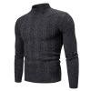 thumbnail image 2 of successthop Mens Mock Neck Sweater Plus Size Long Sleeve Sweater Chunky Pullover Tops Ribbed Cuff Solid Warm Clothes L, 2 of 7