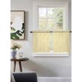 thumbnail image 3 of Light Yellow Botanical Tier Curtains 36 Inch Length,Sheer Curtains for Bedroom Living Room Window Spring Summer Chic Wildflowers Short Kitchen Curtains Drapes for Small Half Window 27.5"x36" 2 Panels, 3 of 7