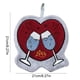 thumbnail image 3 of Toalla de mano colgante de forro polar con diseño de corales para San Valentín, con corazones, copas de vino y globos aerostáticos. Toallas de mano de poliéster., 3 of 6