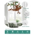 thumbnail image 2 of Brown Cute Monkey Tie Up Curtains for Windows 63 Inch Length Balloon Curtains Kitchen Adjustable Balloon Window Shade Green Leaves Vine Branch Animal Tie Up Valance Bathroom Curtain Window 52"x63", 2 of 6