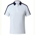 thumbnail image 6 of Feancey Women's Athletic Polos Shirts Color Block Short Sleeve 3 Button Collared T-Shirt Lightweight Quick Dry Workout Tops for Work Golf Tennis White M, 6 of 7