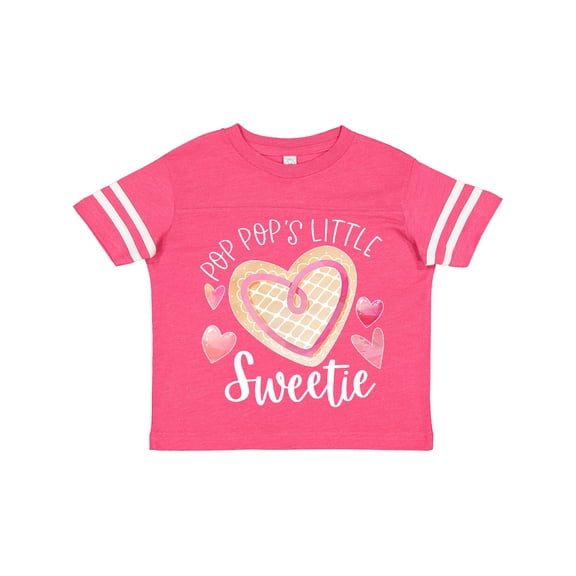 Inktastic Pop Pop's Little Sweetie with Pink Heart Cookie Boys or Girls Toddler T-Shirt