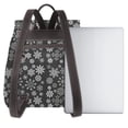thumbnail image 3 of Easygdp simple white Snowflake Mochila de Cuero para Mujeres, Bolso de Hombro, Bolsos de Mano de Moda para Trabajo y Viajes, 3 of 4