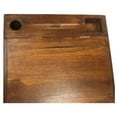 thumbnail image 3 of Vintage Lap Desk - Wood Writing Desk with Inkwell & Pen - Antique Style Portable Travel Desk - Colonial Decor - Beeswax Finish Brown, 3 of 5
