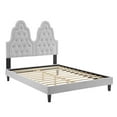 thumbnail image 3 of Modway Alexandria Tufted Performance Velvet King Platform Bed in Light Gray, 3 of 10
