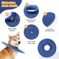 thumbnail image 3 of Adjustable Dog Recovery Collar - Soft Cone Collar Alternative for Dogs & Cats After Surgery - Breathable E Collar for Large/Medium/Small Pets - Blue M, 3 of 4