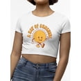 thumbnail image 3 of Funny Sun A Ray Of Sunshine Crop Tee Women's -SelectDesign Designs, 3 of 4