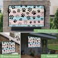 thumbnail image 2 of Outdoor TV Cover 48 to 50 Inches, Farmhouse Dog Paw Vintage Blue Pink Wooden Board Waterproof and Weatherproof TV Cover with Remote Control Pocket, Flat Screen TV Cover Protector for Outside TV, 2 of 6