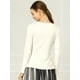 thumbnail image 5 of Cardigan Dobladillo Rizado RebeDe Punto Frente De CorbaPaMujeres blanco L, 5 of 6