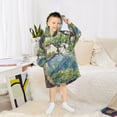 thumbnail image 6 of FORMRS Wearable Blanket Hoodie with Sleeves for Kids Cozy Flannel Sweatshirt, Pine Tree, 6 of 7