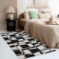 thumbnail image 3 of Geometry Rugs for Living Room Bedroom - Black and White Rug 4x5 - Geo Carpet for Home Decor - Washable Non Slip Patterned Indoor Large Area Rug - Soft & Low Pile (ZJ&527), 3 of 7