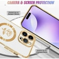thumbnail image 4 of Compatible with iPhone 15 Pro Case [Support Compatible with Magsafe] Fairy Rose Pattern Magnetic Plating Electroplate Luxury Elegant Camera Protection Soft TPU Shockproof Back Cover -White, 4 of 12