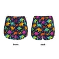 thumbnail image 3 of Daiia Colorful Dinosaur Pattern Women's 2 in 1 Running Shorts - Lightweight Athletic Workout Gym Yoga Shorts Liner with Phone Pockets-XX-Large, 3 of 7