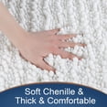thumbnail image 2 of Alfombra de baño Yimobra Original Luxury Shaggy 112 x 61 cm, color blanco brillante, 2 of 8