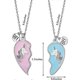 thumbnail image 4 of Collar de 2 piezas con forma de medio corazón para mejores amigas (BFF), ideal como regalo de cumpleaños., 4 of 5