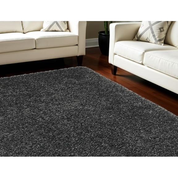 7' X 10' Gray Shag Area Rug