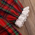 thumbnail image 6 of Big Little Sister Matching Outfits Baby Girl Plaid Christmas Dress Newborn Toddler Doll Collar Lace Princess Dress Romper, 6 of 7