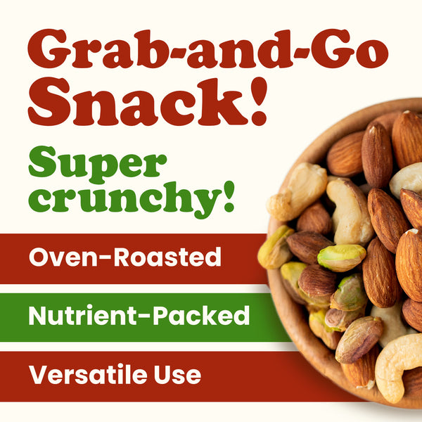 Organic Dry Roasted Nut Lovers Mix, 2 Pounds - Vegan, Kosher, Bulk - by Food to Live