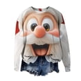 thumbnail image 6 of Nekdswn Kids Christmas Sweatshirt Ugly Xmas Santa Graphic Hooded Pullover Drop Shoulder Long Sleeve Top Warm Fleece Lined Winter Holiday, 6 of 9