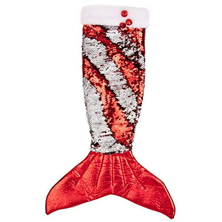 One Stocking SCS Direct 1 Pc Mermaid Christmas Reversible Sequins Stocking - Customize Your Gift Giving This Holiday ()