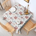 thumbnail image 2 of Vintage Baseball Elements Pattern Square Tablecloth,Waterproof Square Table Cover,Wipeable Spillproof Washable Table Cover for Home Kitchen Party Decor 52"x52"(132x132cm), 2 of 6
