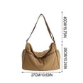 thumbnail image 3 of Bolso bandolera de mujer de color liso con diseño multibolsillos: bolso de hombro ligero de nailon para ir al trabajo, uso diario informal y viajes., 3 of 6