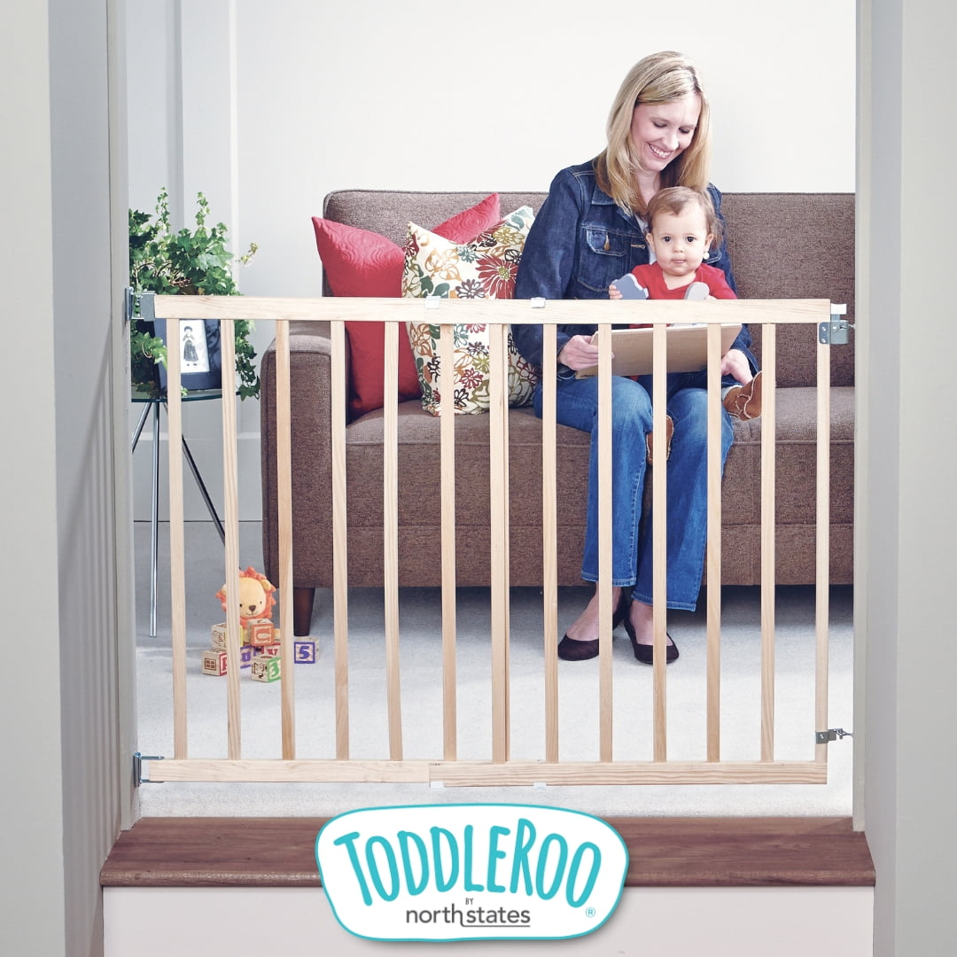 North States 30 in. H x 28-42 in. W Wood Child Safety Gate