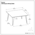 thumbnail image 5 of Simpli Home Hunter SOLID MANGO WOOD and Metal 54 inch x 54 inch Square Industrial Dining Table in Natural, 5 of 11