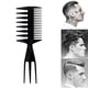 thumbnail image 3 of Peines peinados hacia atrás 3 en 1 Forma de hueso de cola de pescado Extensiones de cabello Desenredar Peine para colorear Peine para peluqueros de salón Mohawk Undercut Bowl Cut Quiff, 3 of 5