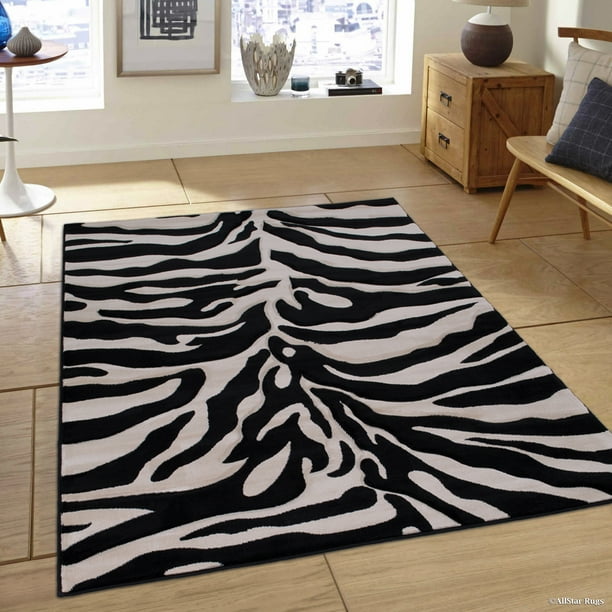 Allstar Zebra Modern Print Geometric Area Rug 3 9 X 5 1 Walmart Com Walmart Com