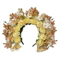 thumbnail image 4 of Milageto Han Chinese Flower Headband Elegant for Phtoo Props Special Occasion Parties yellow, 4 of 8