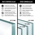 thumbnail image 5 of VIGO Elan 64 to 68 in. W x 74 in. H Frameless Sliding Shower Door in Stainless Steel with 3/8 in. (10 mm) Clear Glass, 5 of 15