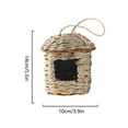 thumbnail image 3 of Xihbxyly Casita para Pájaros Tejida a Mano, Fibra de Hierba Natural, Acogedor Refugio para Loros, Pájaros y Agapornis, Decoración Colgante para Jardín o Jaula, Fácil de Instalar, Tamaño 14 X 10 X 10, 3 of 3