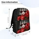 thumbnail image 4 of Disketp Red Wine Rose Mochila Unisex de Apertura Lateral Completa, Mochila para Laptop para Escuela, Trabajo y Viajes, 4 of 8