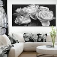 thumbnail image 3 of Designart 'Bunch of Roses Black and White ' Floral Art Canvas Print, 3 of 3