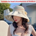 thumbnail image 2 of 54-60cm hat circumference foldable sunscreen hat female anti-ultraviolet hollow breathable fisherman hat - Beige, 2 of 5